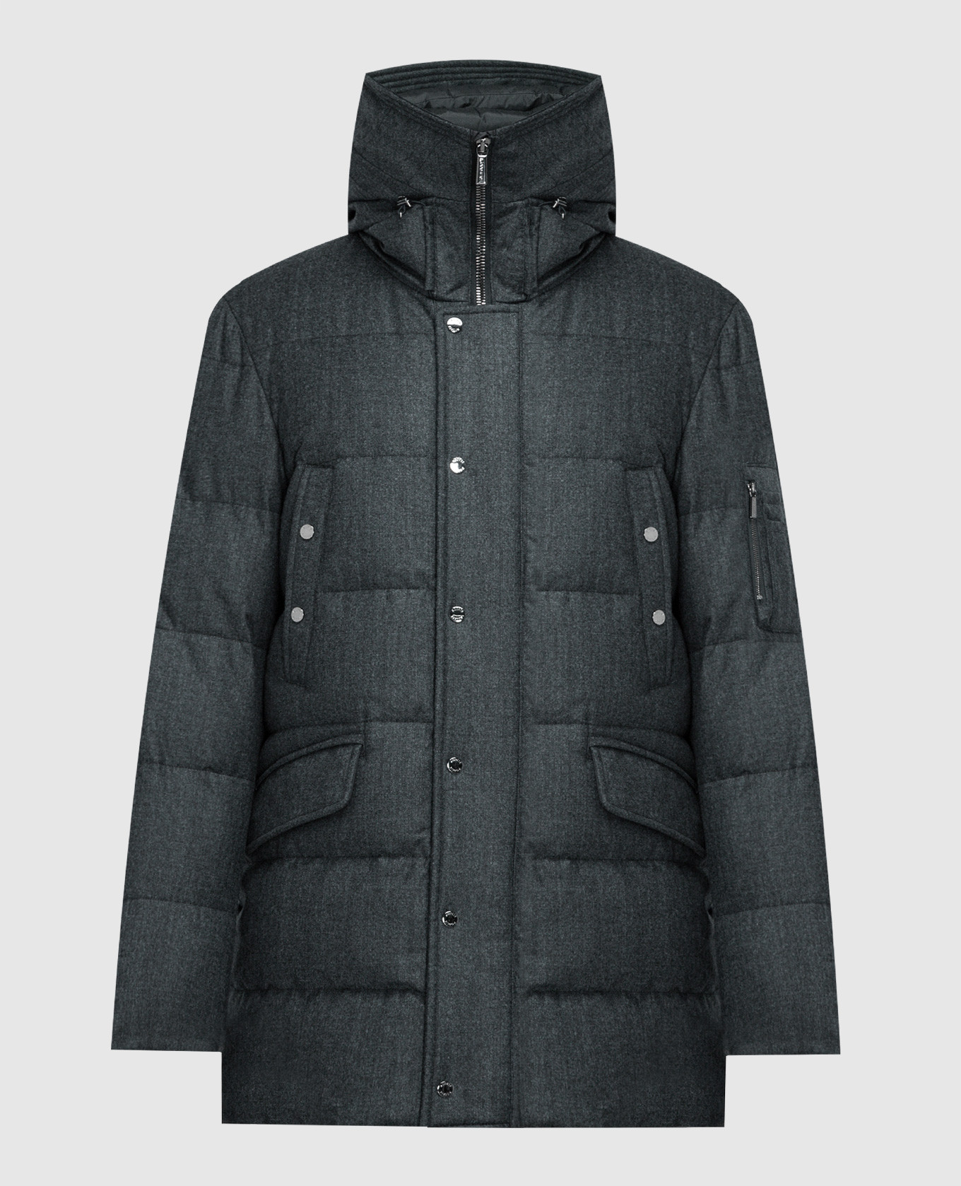 Grima ffl gray down jacket made of wool moorer