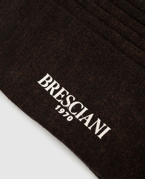 Bresciani Brown socks with a scar made of cashmere and silk MC016UN0001XX
