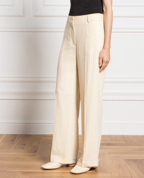 Toteme Beige pants in a herringbone pattern 2332039266