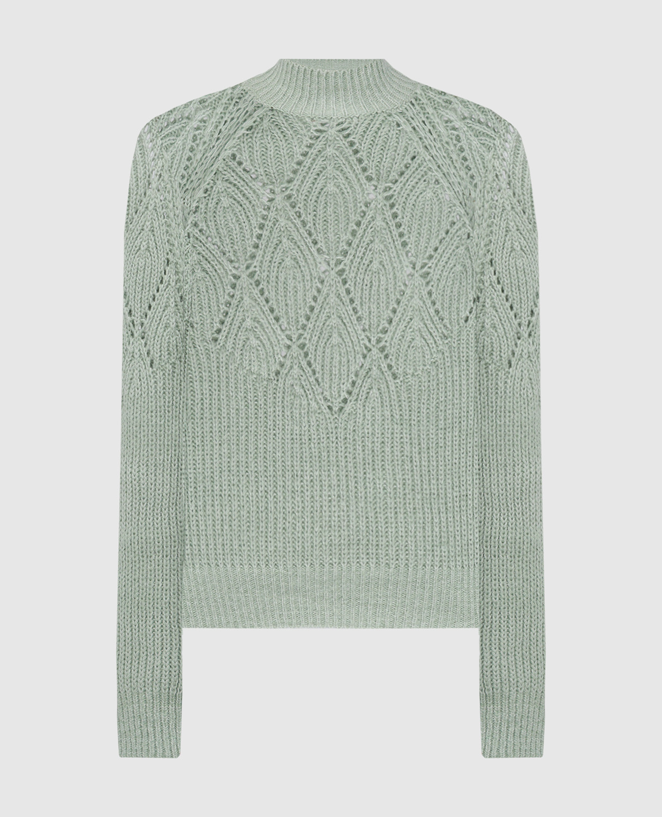 

Green sweater made of cashmere and wool with a textured pattern Agnona