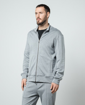 ISAIA Gray sports jacket with silk MF0019J0185
