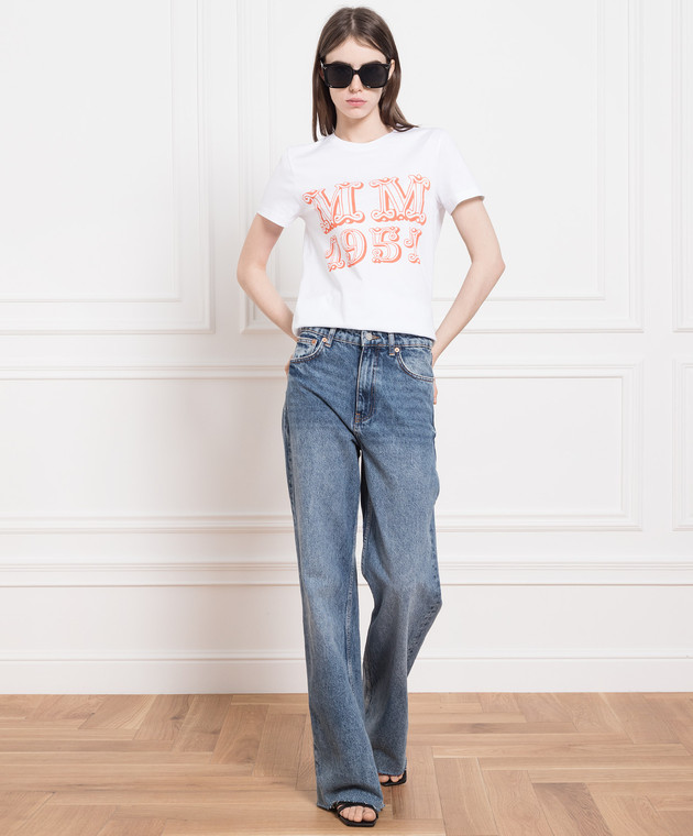 Max Mara - T-shirt Mincio bianca con stampa MINCIO acquista