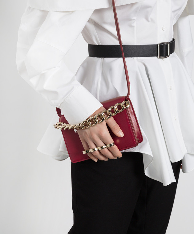 Alexander mcqueen burgundy bag online