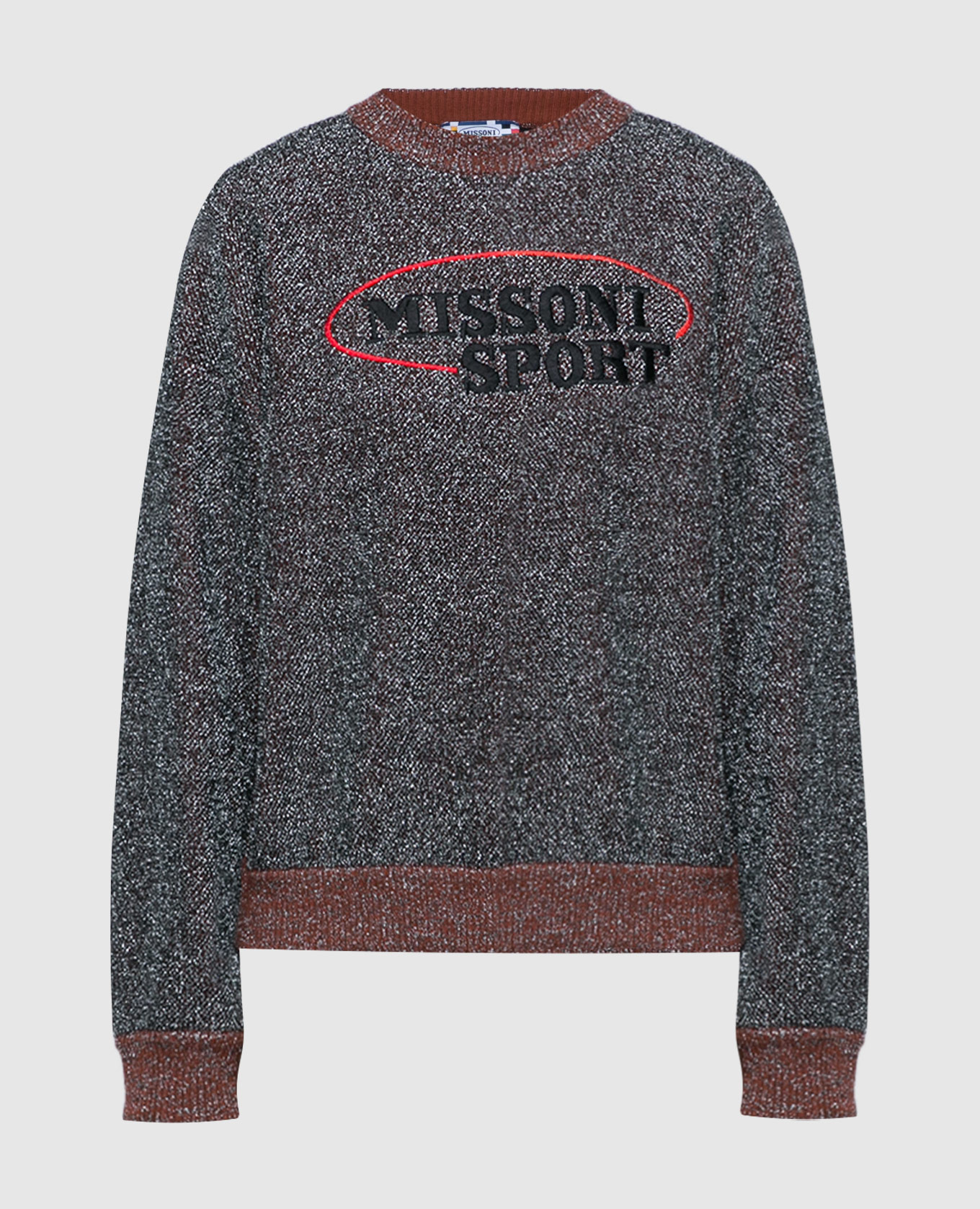 Silver sweatshirt with lurex and logo embroidery Missoni