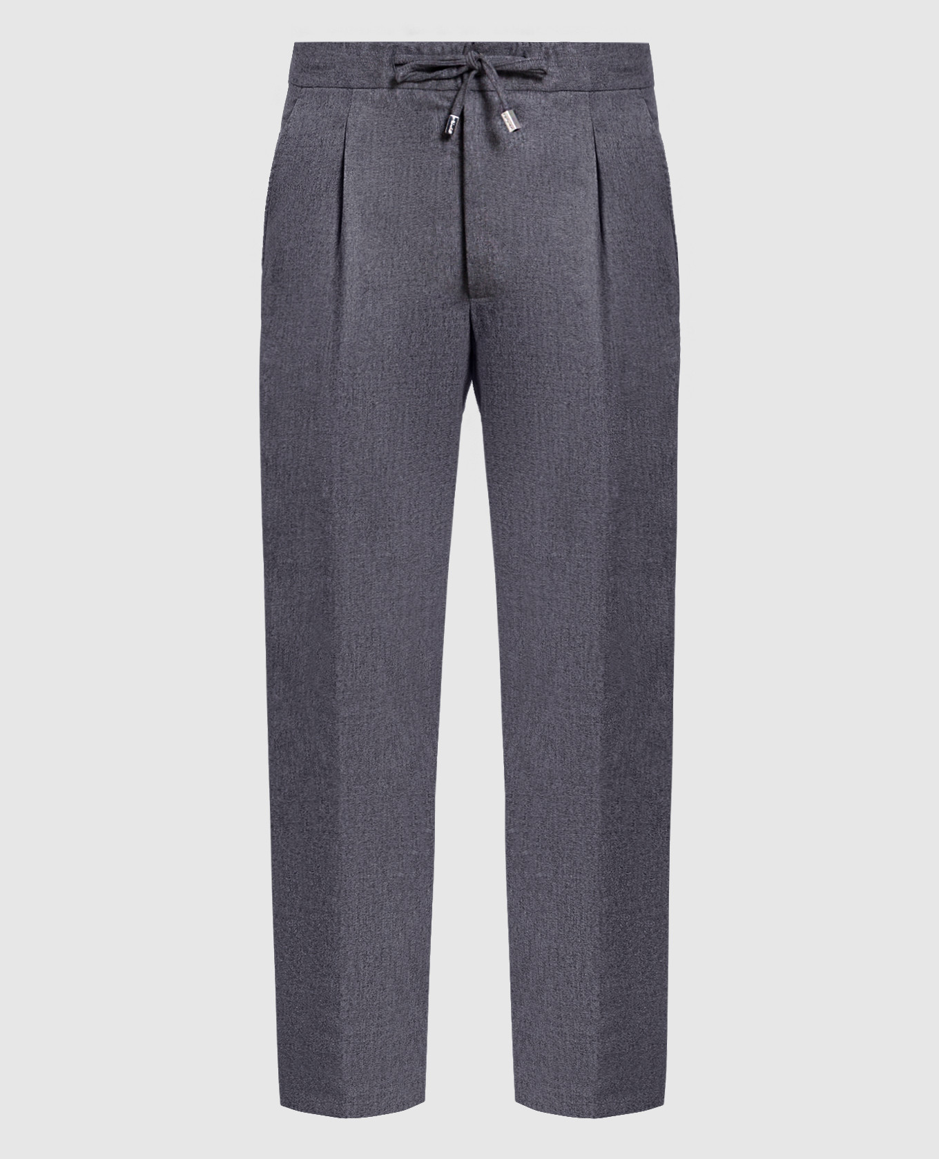 

Gray pants made of wool Enrico Mandelli, Серый