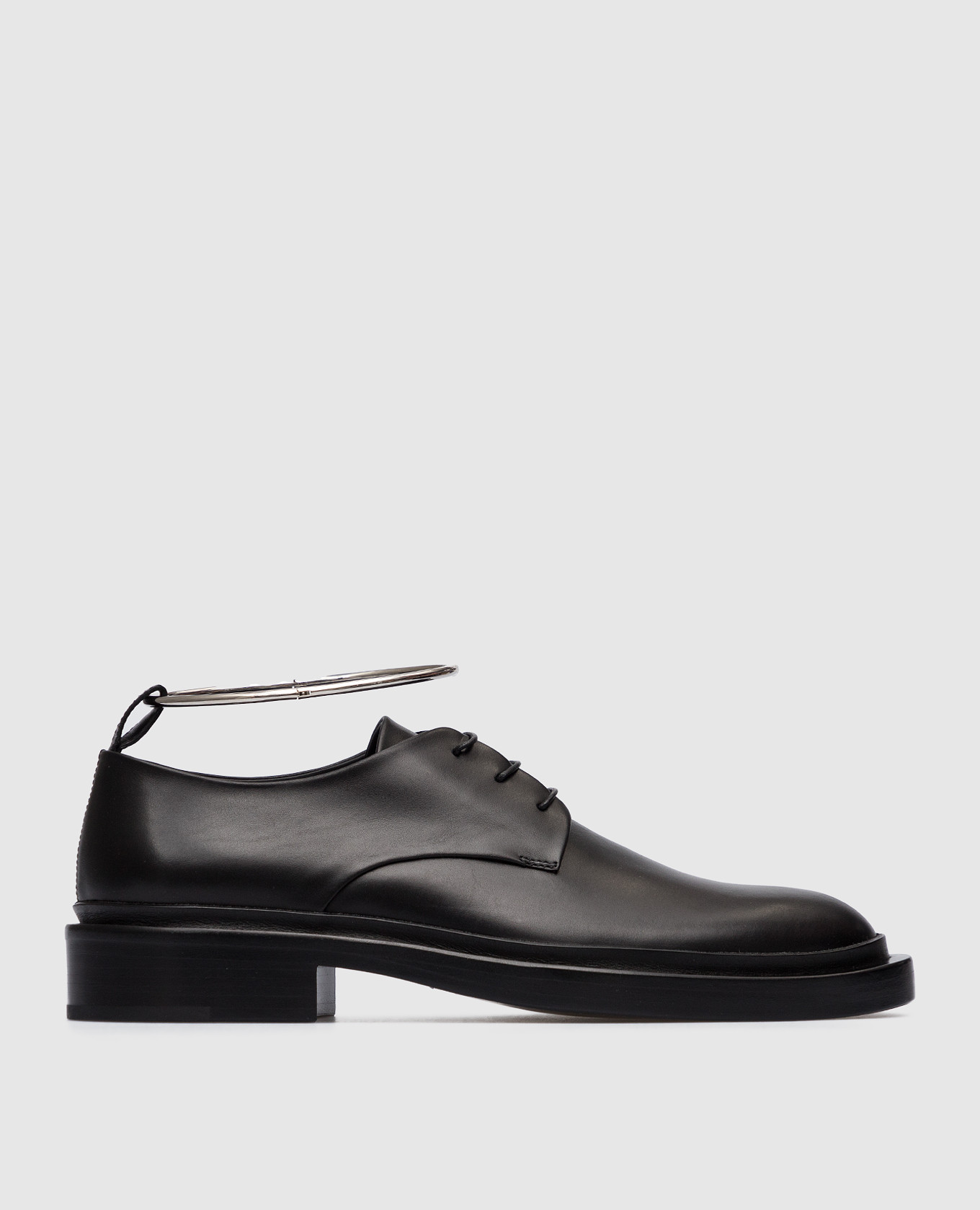 

Black leather derbies with metal bracelet Jil Sander