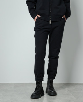 Ermanno Scervino Black joggers with logo embroidery D431P302KRA