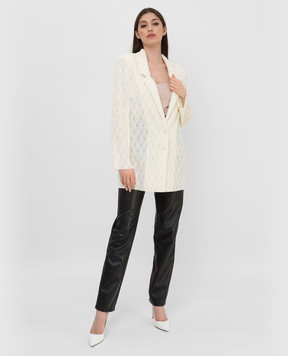 Philosophy di Lorenzo Serafini Openwork jacket in a pattern V05032118