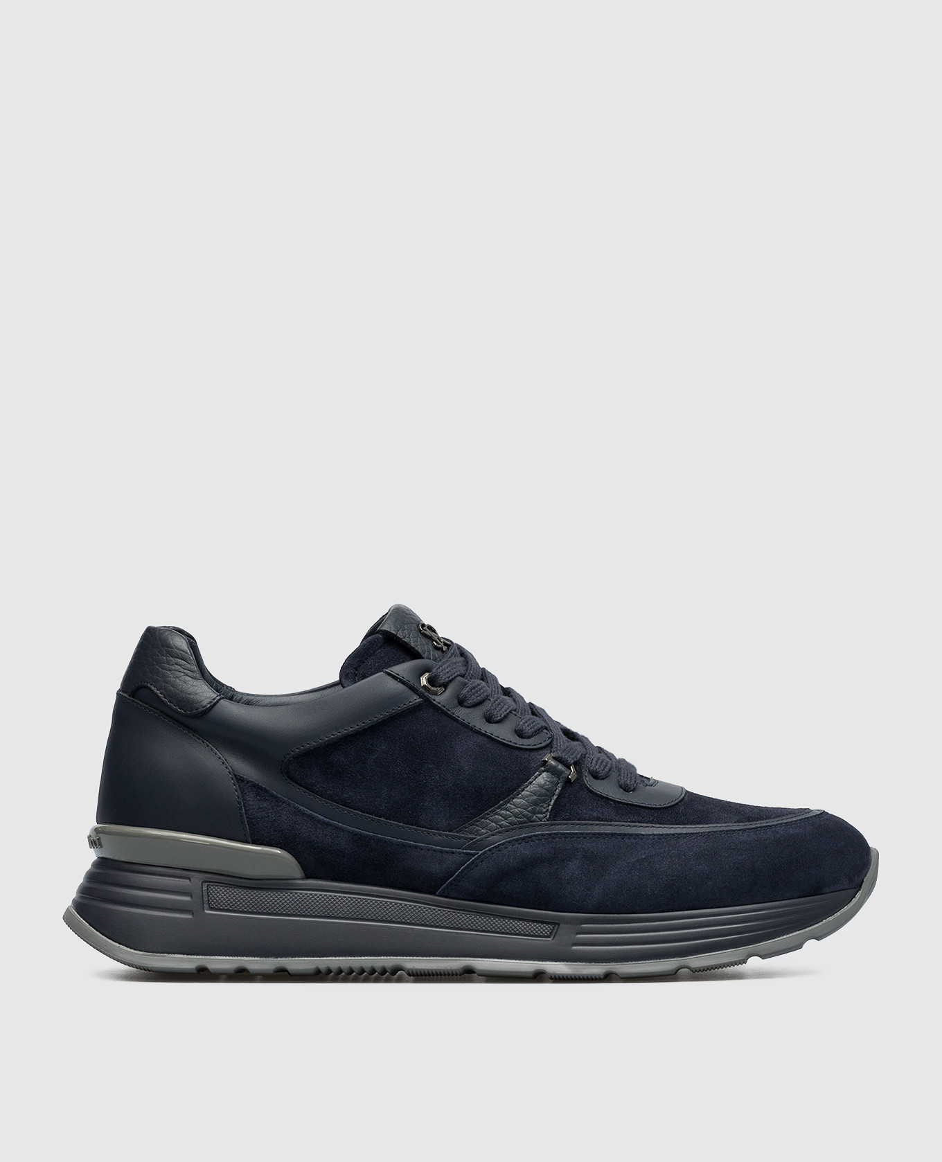 

Blue suede sneakers with logo Stefano Ricci