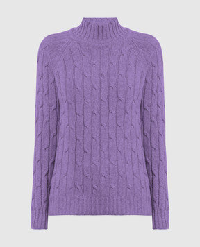 Babe Pay Pls Purple sweater made of cashmere in a textured pattern MD9701305341TR