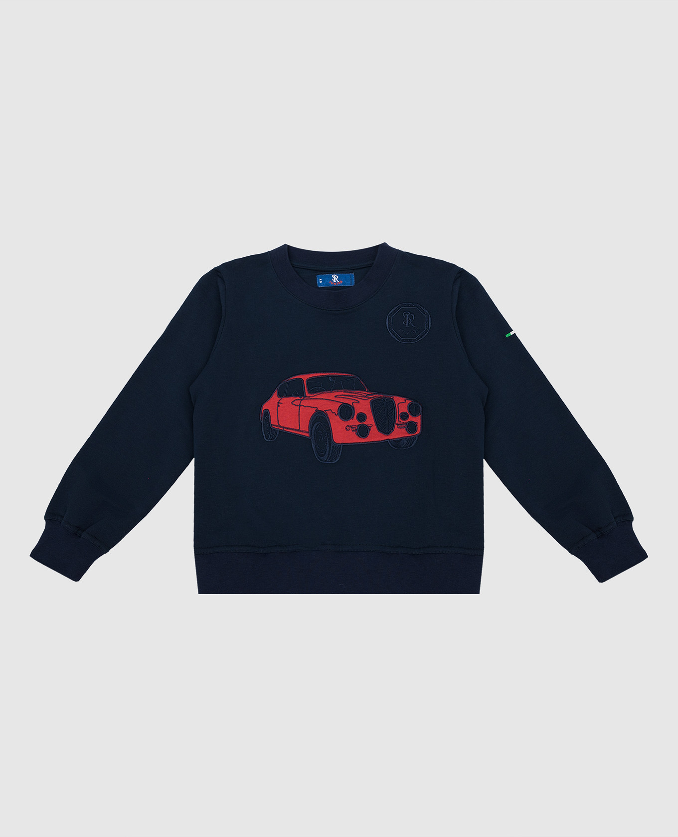 

Children's blue sweatshirt with an application Stefano Ricci, Синий
