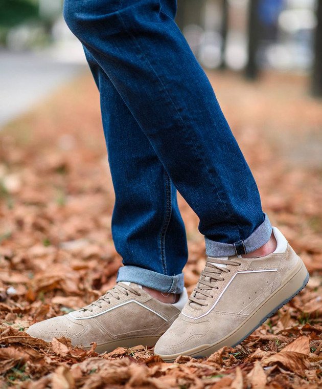 Brunello Cucinelli - Brown suede trainers MZUSIBZ307 - shop with