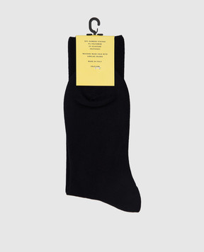 CDLP Blue socks with a logo pattern MSO006012001