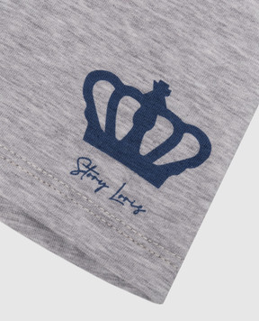 Story Loris Children's gray boxer briefs with a logo print 3608846