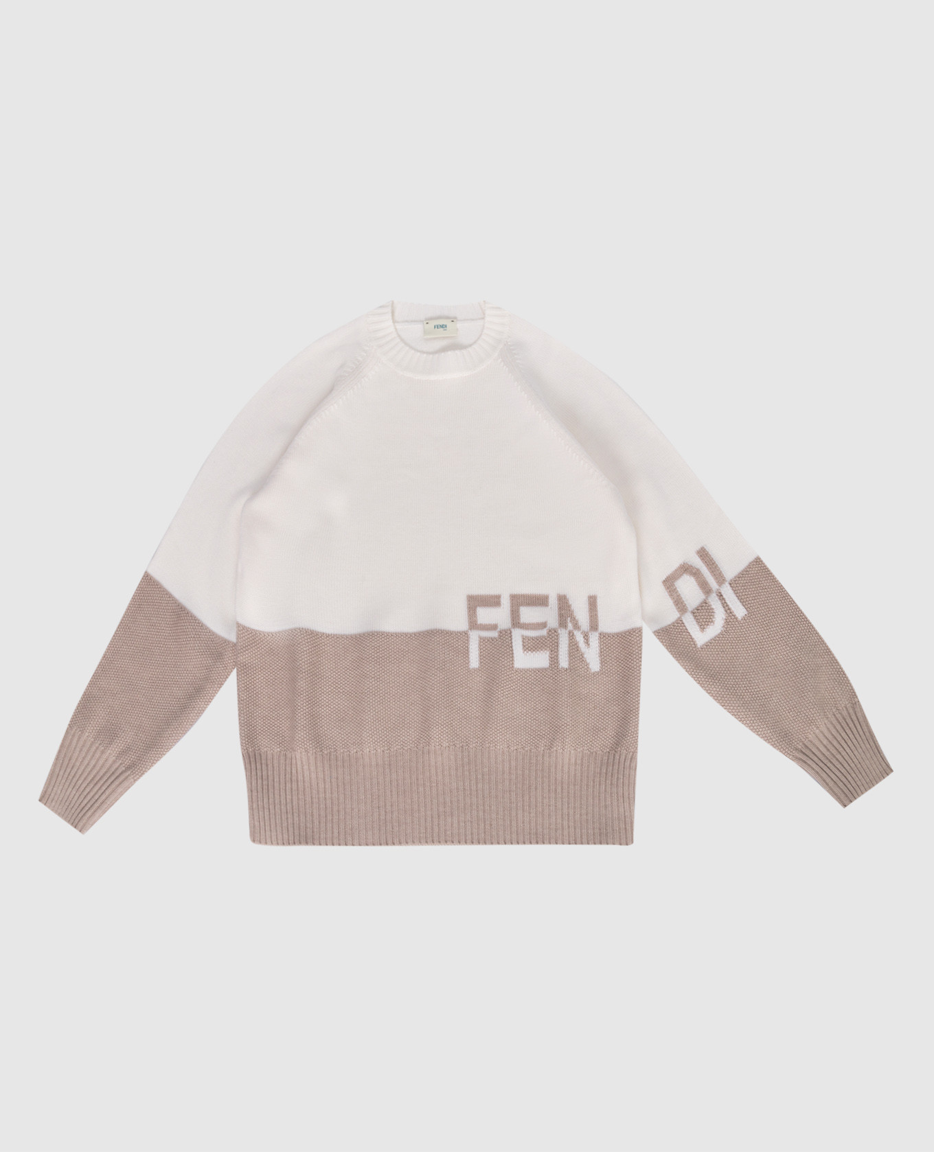 Children's milky wool sweater fendi