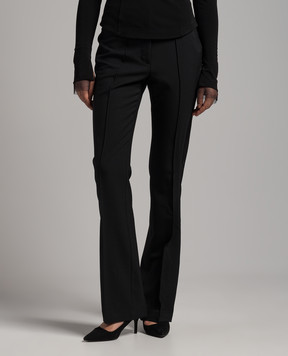 Helmut Lang Black flared pants with stripes N09HW205