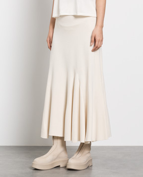 The Row Light beige silk skirt 6122Y475