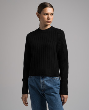 CO Black ribbed wool and cashmere sweater 8625WCM