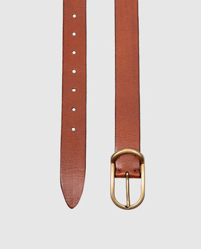 Brunello Cucinelli Brown leather belt MAULE333
