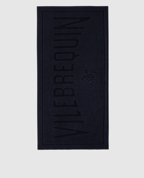 Vilebrequin Blue towel Sand in logo pattern SANC1200m