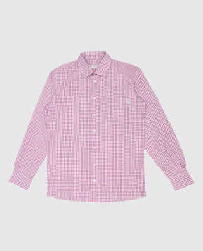 Stefano Ricci Children's purple checked shirt YC004473LJ1863