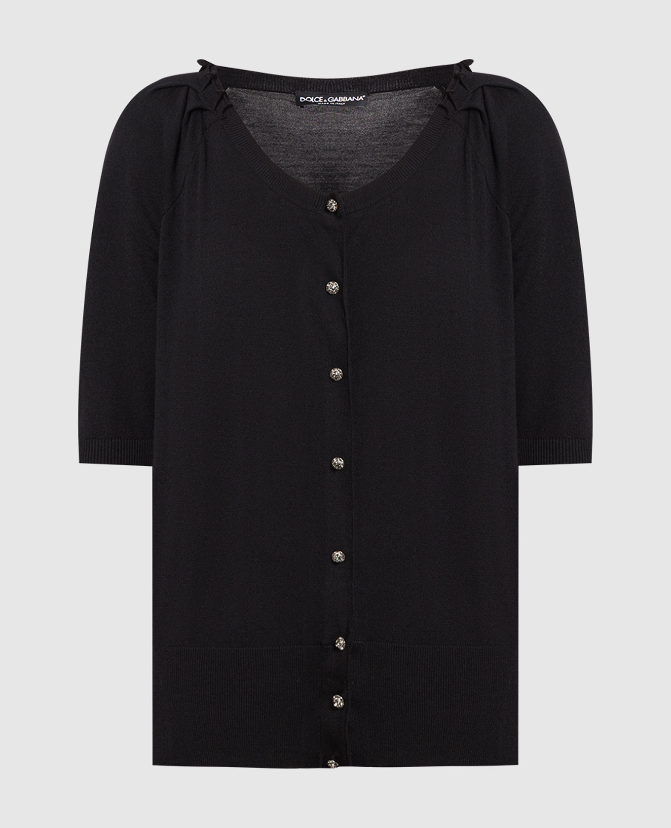 

Black wool cardigan with crystals Dolce&Gabbana