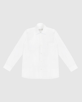 Stefano Ricci Children's white shirt with logo monogram embroidery YC003556M1450