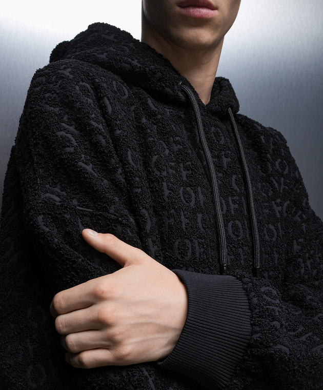 ★人気★【Off-White】★LOGO BOUCLE HOODI.E★フードT Men's Off-White FW22 Chain Logo Printing Zipper Loose Fit