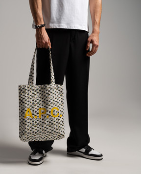 A.P.C White Lou print shopper COGYVM61442