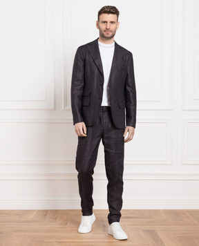 Peserico Gray linen blazer R5102302603