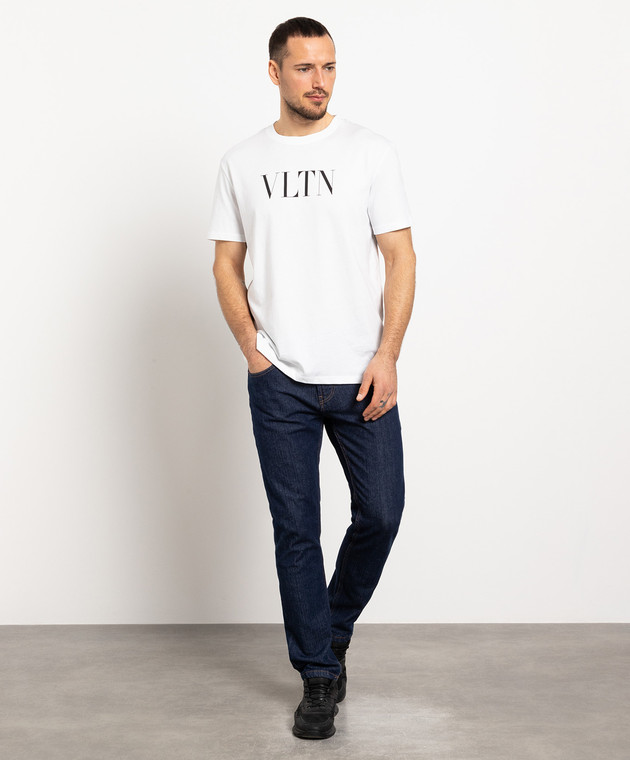 Valentino - White t-shirt with contrast VLTN logo print