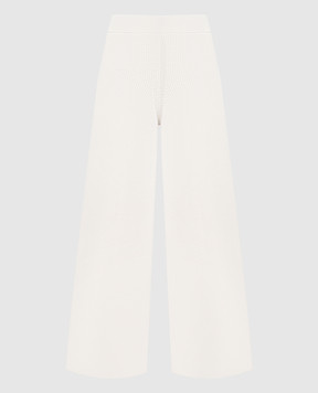 Ballantyne White wide trousers made of wool B1T0607W114