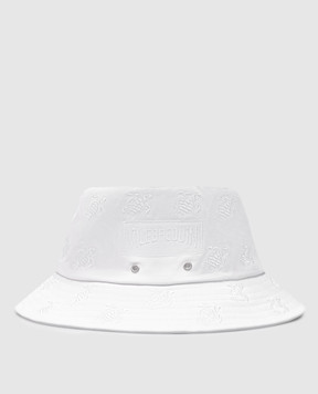 Vilebrequin White panama with logo embroidery OOMC4493