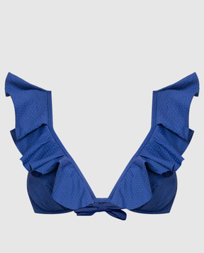 Vilebrequin Blue bodice from PLUMETIS swimsuit with ruffles LZZC4G14