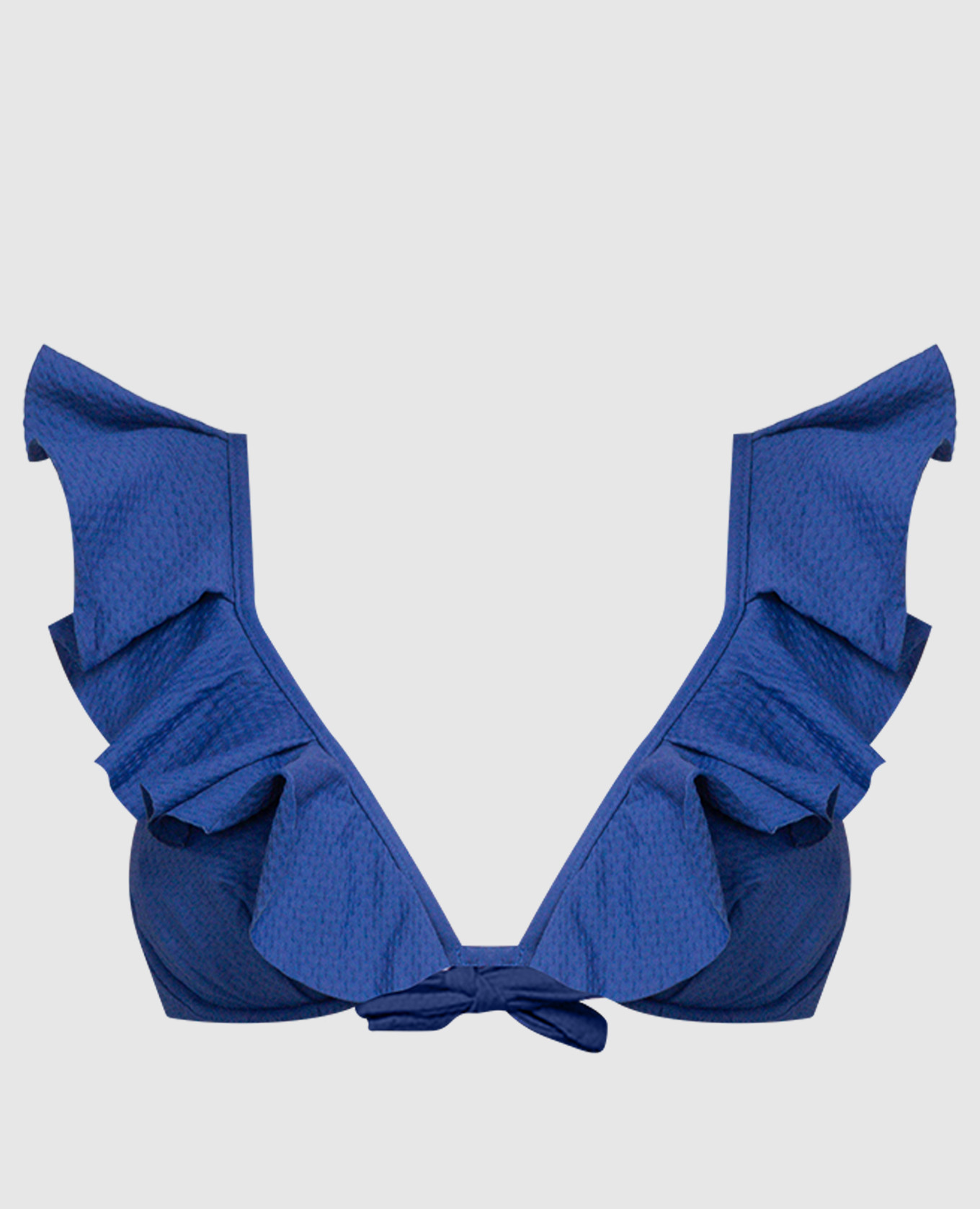 Blue bodice from plumetis swimsuit with ruffles vilebrequin