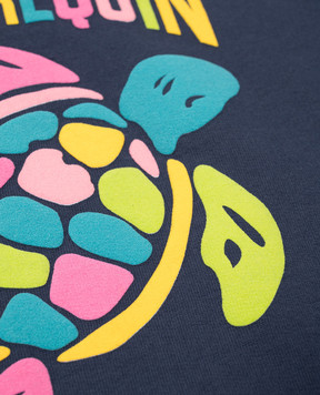 Vilebrequin Children's blue Galapa sweatshirt with logo print GLPC4S46