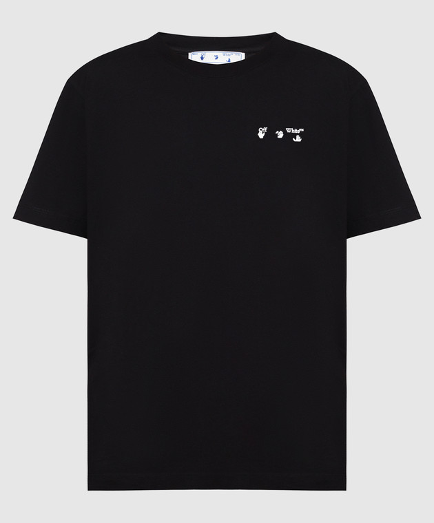 Off-White - Black t-shirt with textured logo