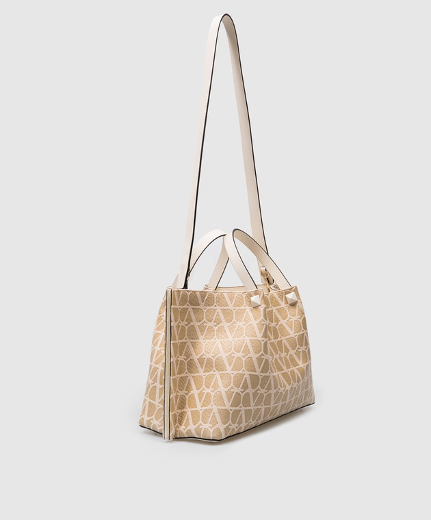 トートバッグ VALENTINO SS25 Toile Iconographe handbag (4W2B0K39ZRU YT3) Valentino - Beżowa wzorzysta torba typu Toile Iconographe