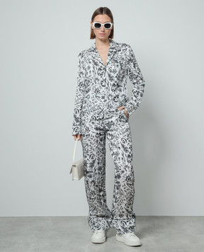 Off-White White blouse in Second leather print OWGE016S24FAB001