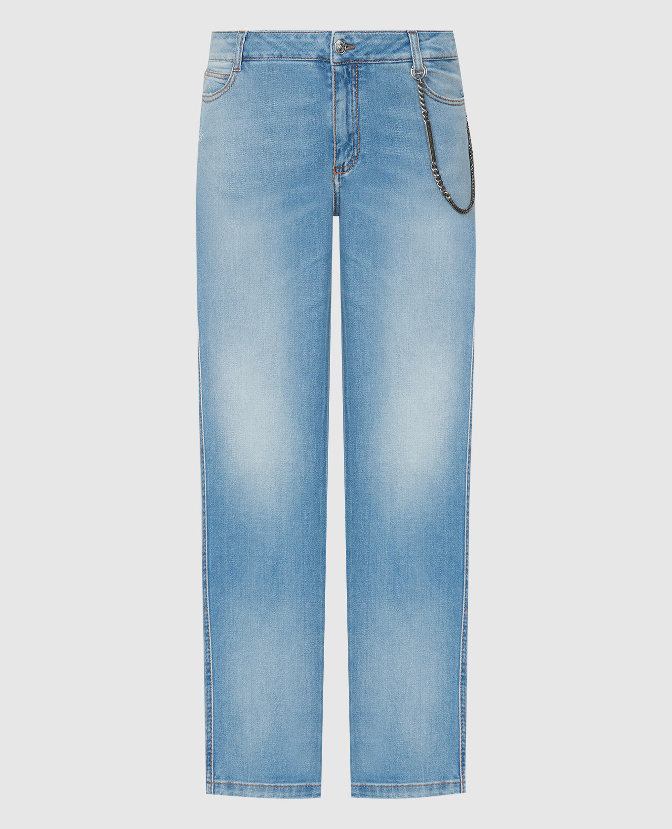

Blue jeans with a distressed effect Ermanno Scervino, Light blue