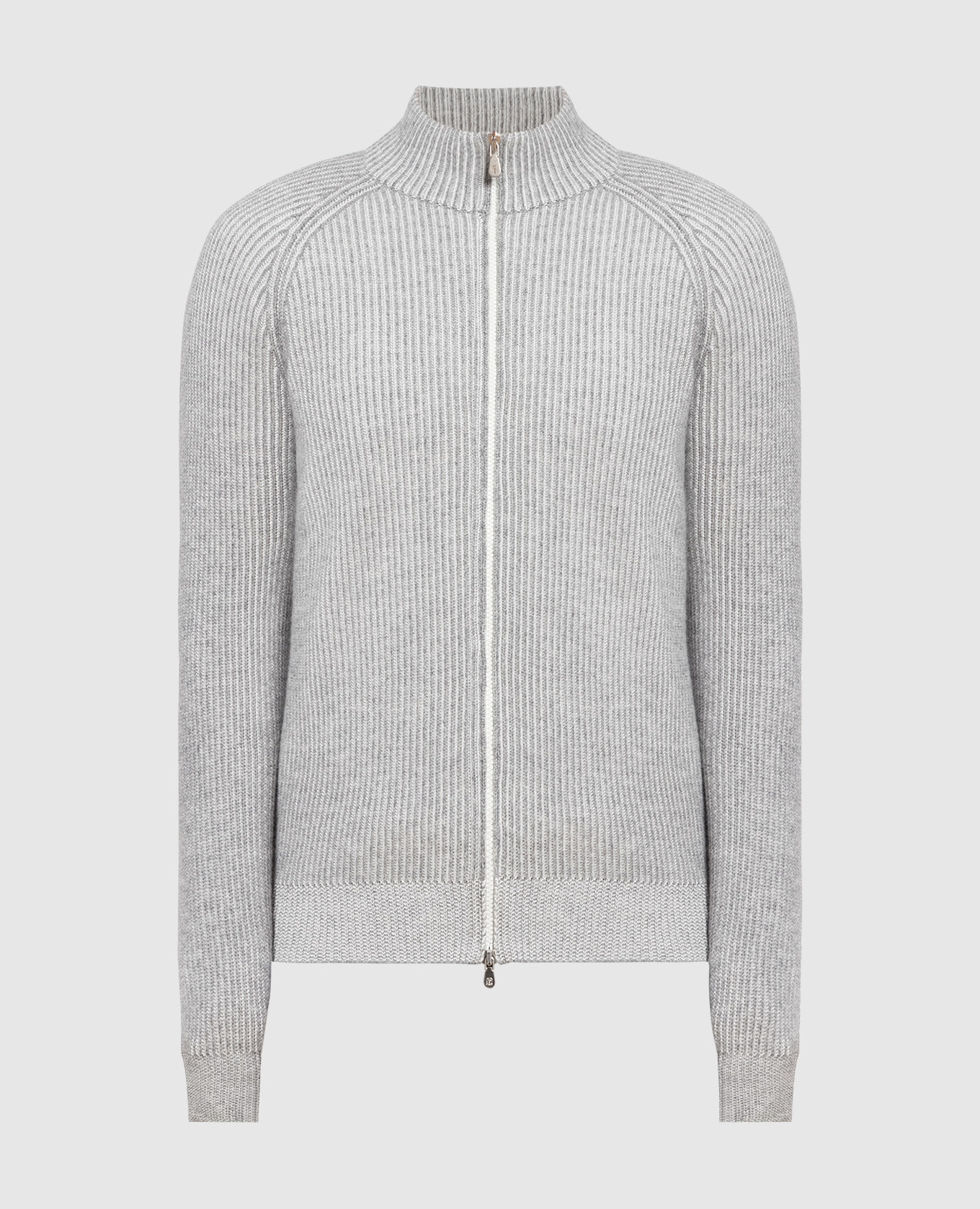 Gray cashmere cardigan brunello cucinelli