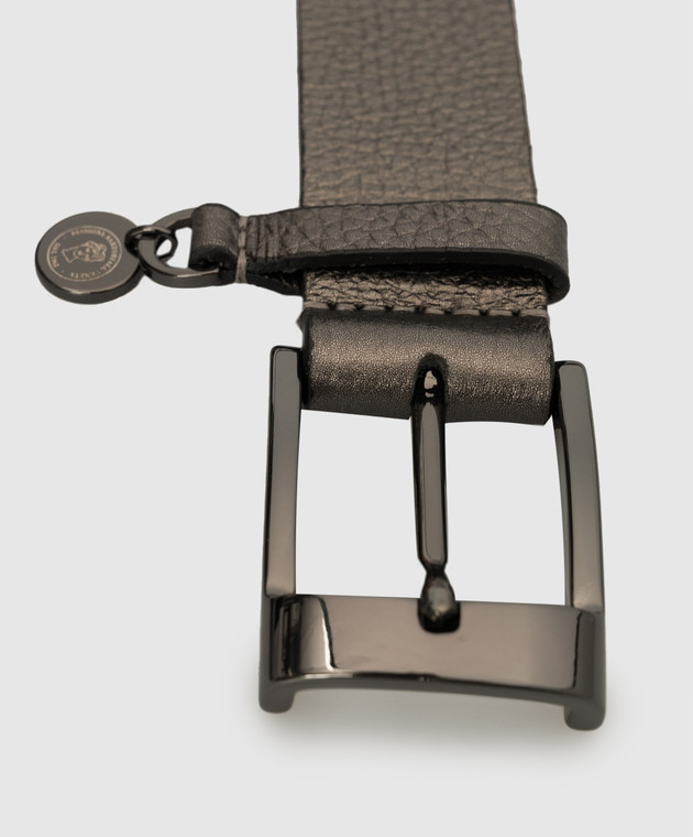 Peserico - Silver leather belt S32545C009443 - shop with  display picture 3