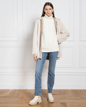 Simonetta Ravizza White wool and cashmere sweater GRENOBLE