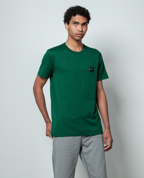 Dolce&Gabbana Green t-shirt with logo patch G8PT1TG7F2I
