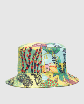 Vilebrequin Beny green linen panama in print BYNC3U03w