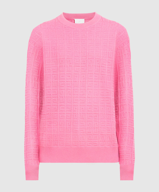 Givenchy Pink jumper with textured logo pattern BW90FY4ZD8 buy with Netherlands delivery at Symbol