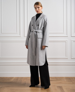 Vicolo Gray double-breasted coat TR0055