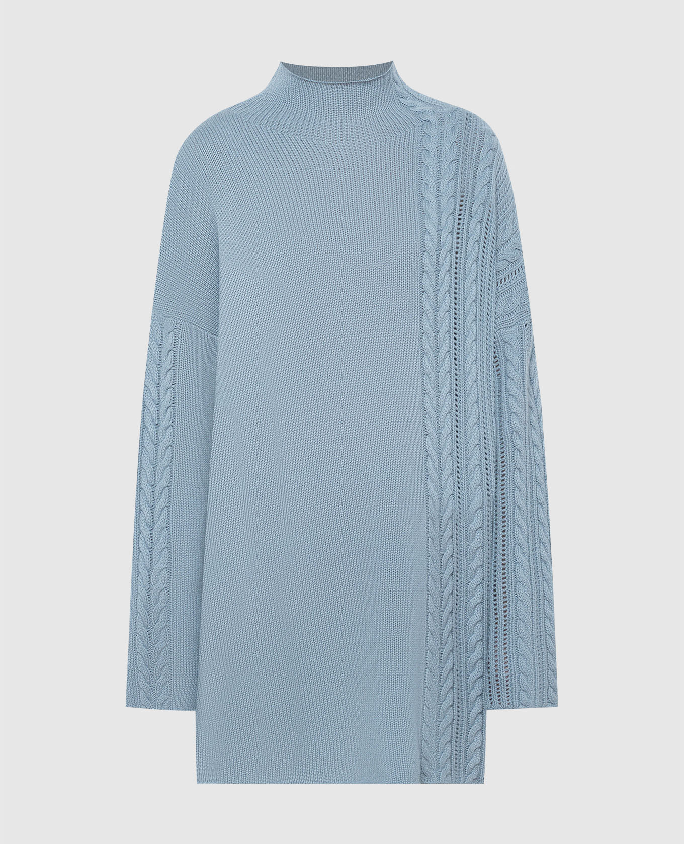 

Blue cashmere sweater with a textured pattern COLOMBO, Light blue