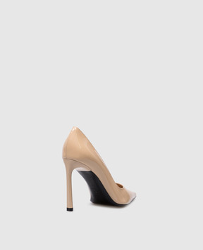 Sergio Rossi Liya beige patent leather boats B01810MFI657