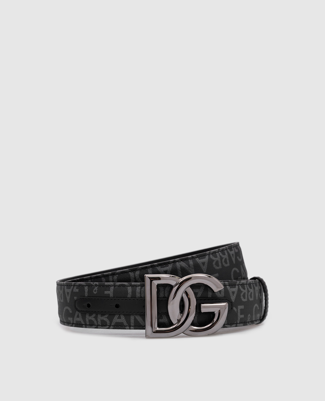 Gray belt in logo pattern dolce&gabbana